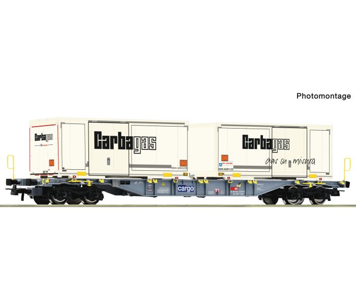 SBB Cargo Sgnss Flat Wagon w/Carbagas Container Load VI