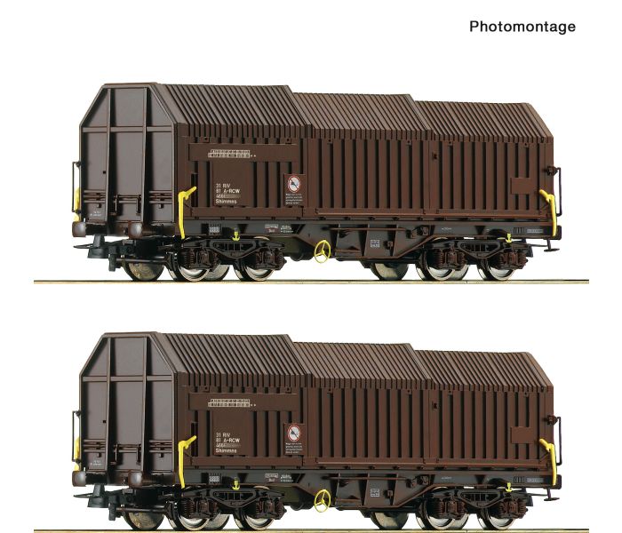 Rail Cargo Austria Shimmns Telescopic Hood Wagon Set(2) VI
