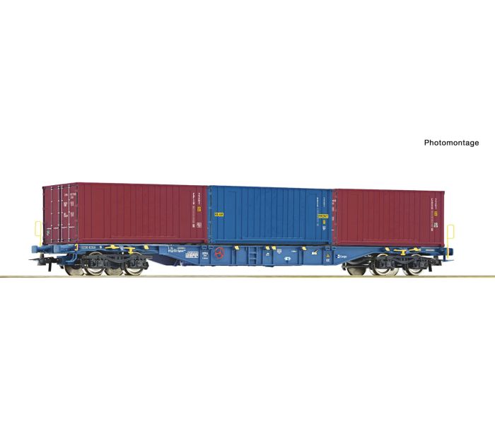CD Cargo Sgnss Bogie Flat Wagon w/Container Load VI