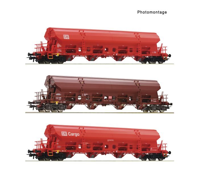 DBAG Tadgs959 Bogie Swivel Roof Wagon Set (3) VI