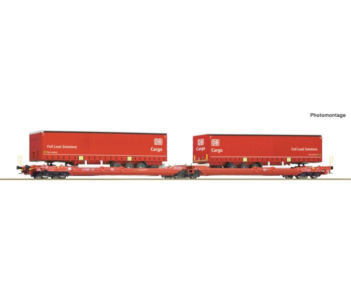 DBAG T3000e Dbl Pocket Wagon w/DB Cargo Trailer Load VI