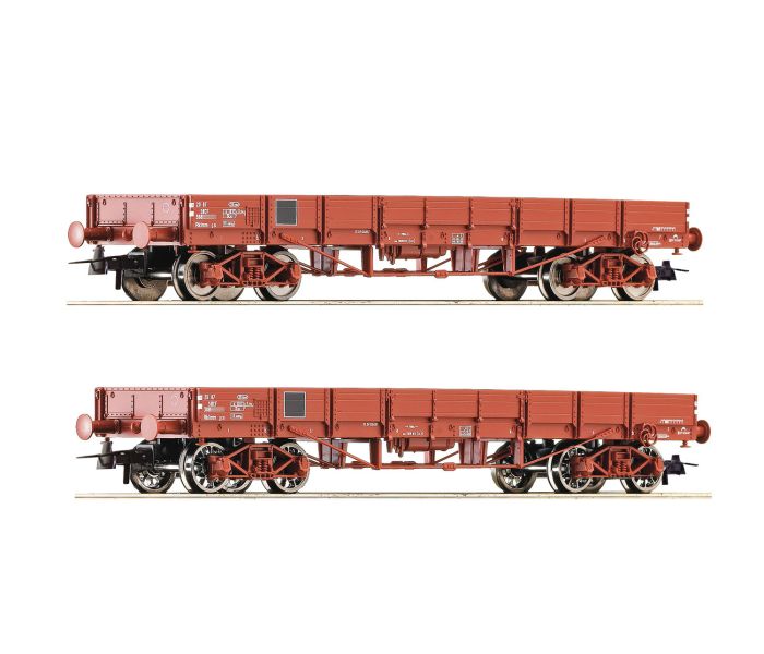 SNCF TP Low Sided Bogie Flat Wagon Set (2) III
