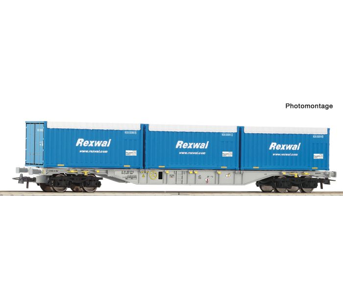 AAE Sgns Bogie Flat Wagon w/Rexwal Container Load VI