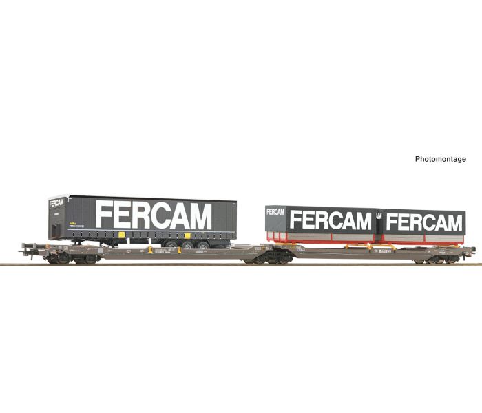 Hupac Sdggmrs738/T3000e Dbl Pocket Wagon w/Fercam Load VI