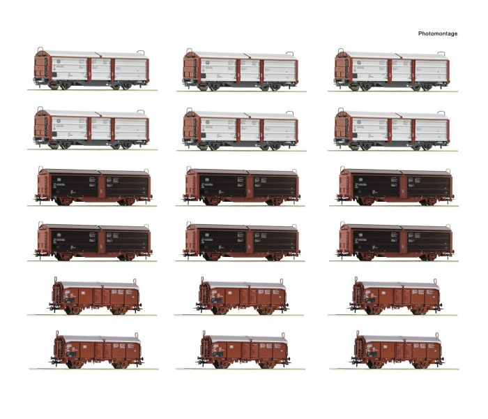 Shunting Yard Sliding Wall Wagon Retailer Display Pack(18)