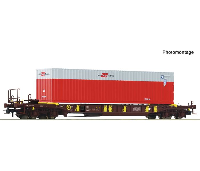 OBB T3 Pocket Wagon w/Rail Cargo Austria Container Load V