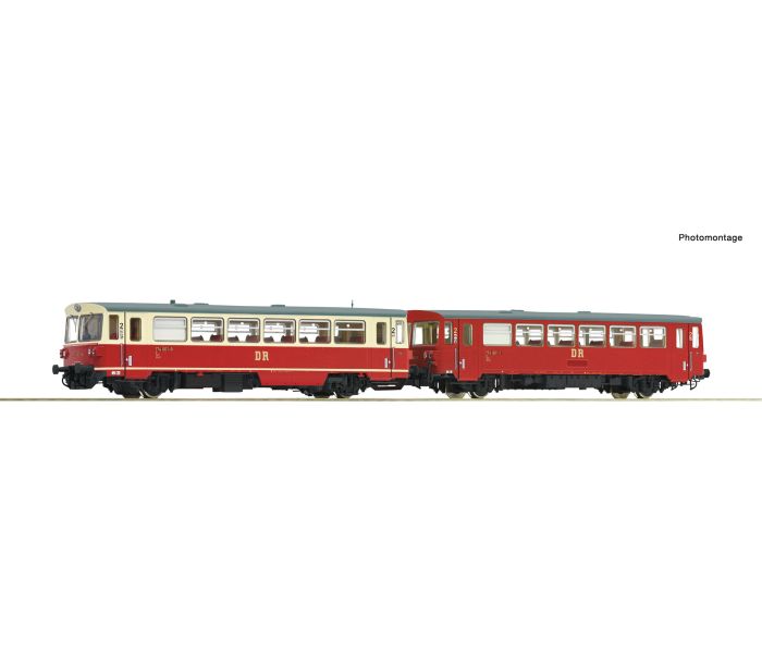 DR BR174 001-8 Diesel Railcar & Trailer IV (DCC-Sound)