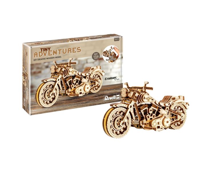 Tiny Adventures Cruiser V-Twin Wooden Kit (1:13 Scale)