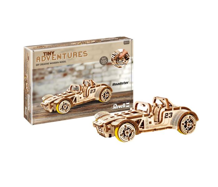 Tiny Adventures Roadster Wooden Kit (1:32 Scale)