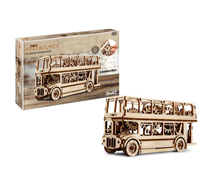 Tiny Adventures London Bus Wooden Kit (1:40 Scale)