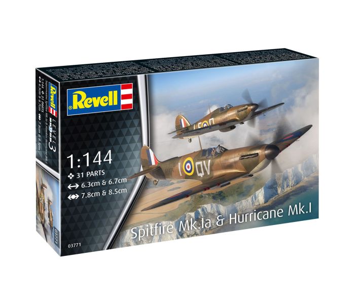 British Spitfire Mk/1a & Hurricane Mk.1 Set (1:144 Scale)