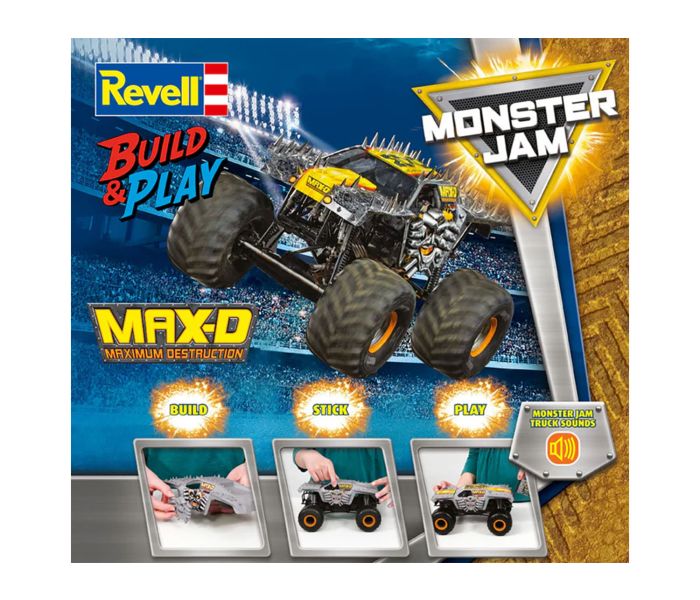 Monster Jam Max-D w/Sound Build & Play Kit (1:25 Scale)