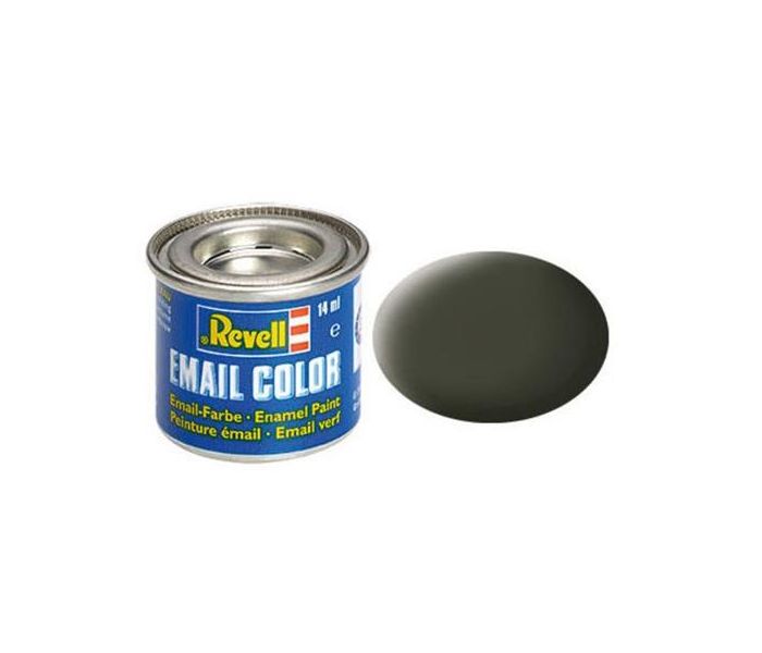 Enamel Paint 'Email' (14ml) Solid Matt Yellowish Olive