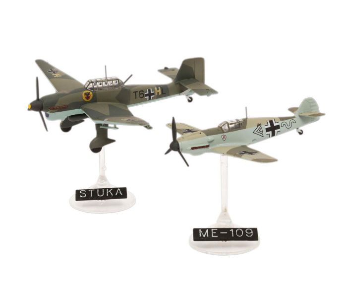 German Bf109E & Ju87B Stuka Model Set (1:144 Scale)