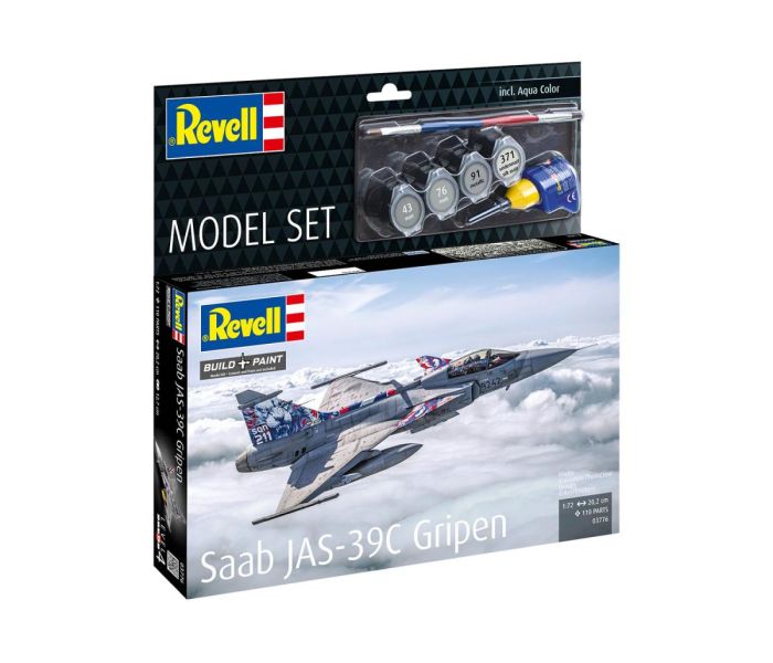 Swedish Saab JAS-39C Gripen Model Set (1:72 Scale)