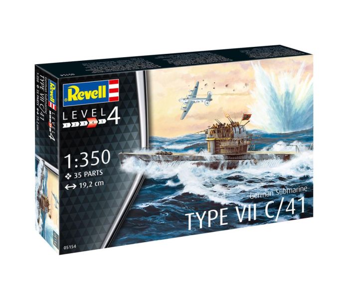 German Submarine Type VII C/41 Starter Kit (1:350 Scale)
