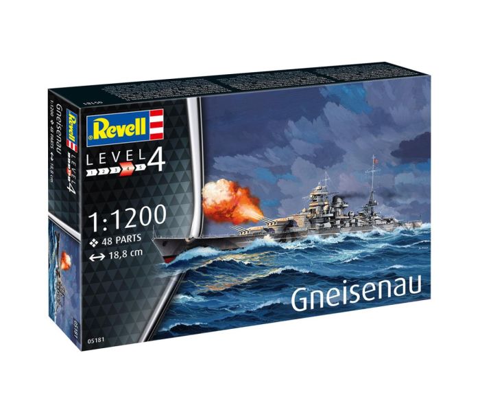 German Gneisnau WWII Battleship Starter Kit (1:1200 Scale)