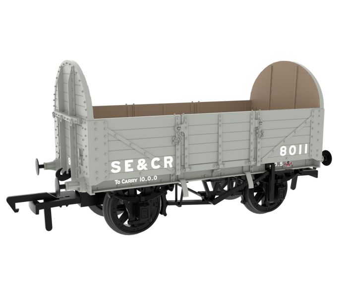 5 Plank 10t Open Wagon SE&CR Wainwright Light Grey 8011