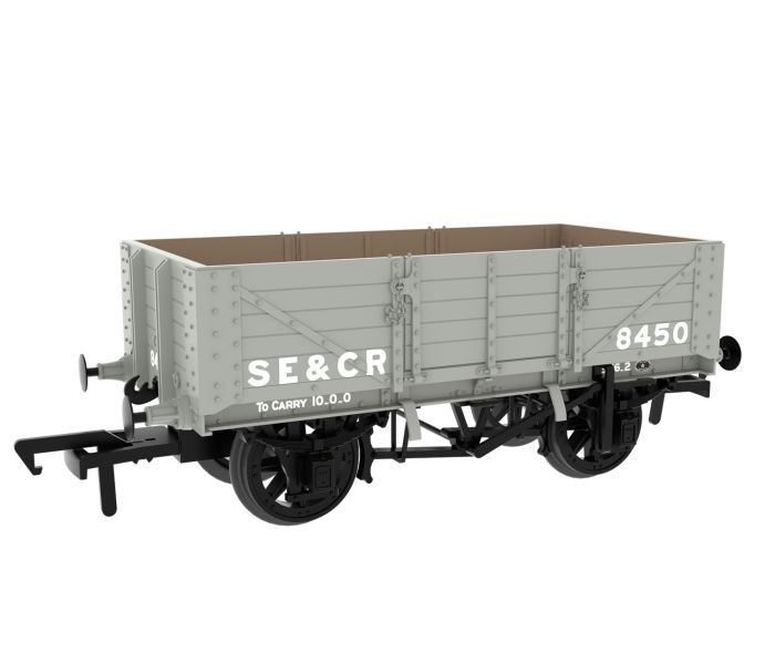 5 Plank 10t Open Wagon SE&CR Wainwright Light Grey 8450