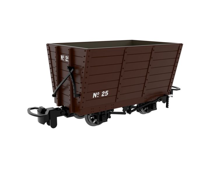 Wooden Hopper Plain Brown 25