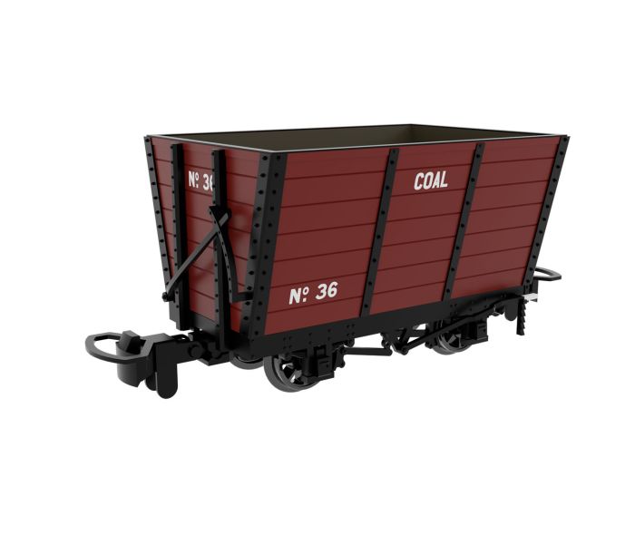Wooden Hopper Red 'Coal' 36