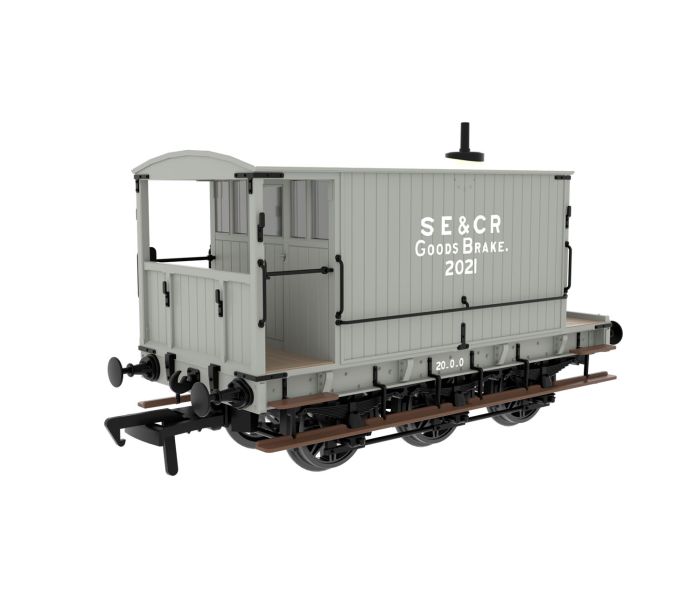 6 Wheel Brake Van SE&CR Wainwright Light Grey 201