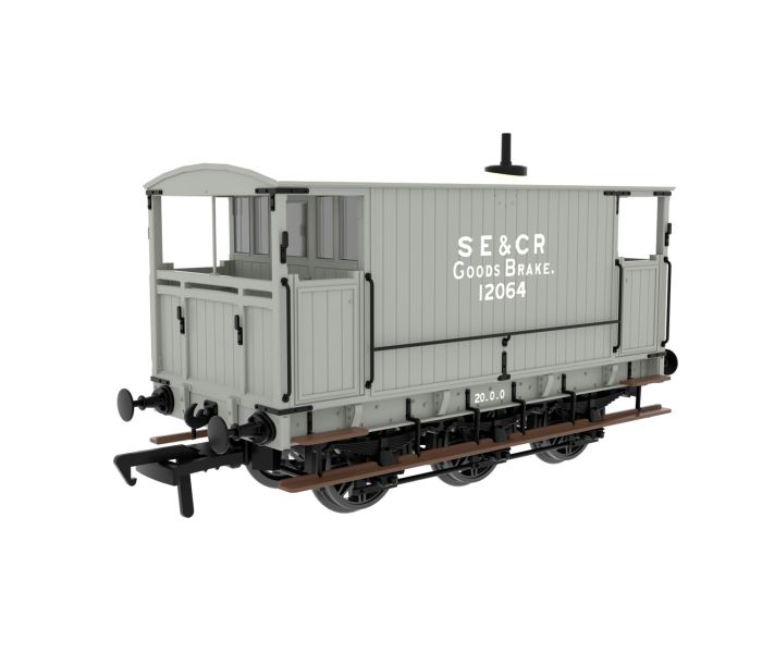 6 Wheel Brake Van SE&CR Wainwright Light Grey 12064