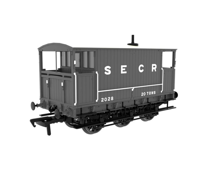 6 Wheel Brake Van SECR Maunsell Dark Grey 2028