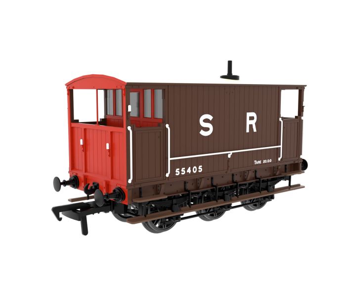 6 Wheel Brake Van SR (Pre 1936) Brown/Red 55405