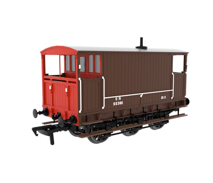 6 Wheel Brake Van SR (Post 1936) Brown/Red 55381