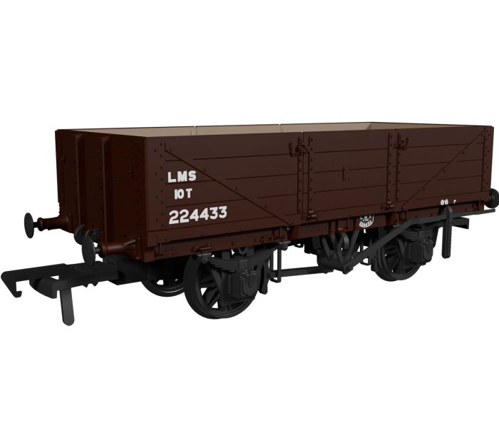 4 Plank Open Wagon (D84) LMS Post 1936 Bauxite 224433