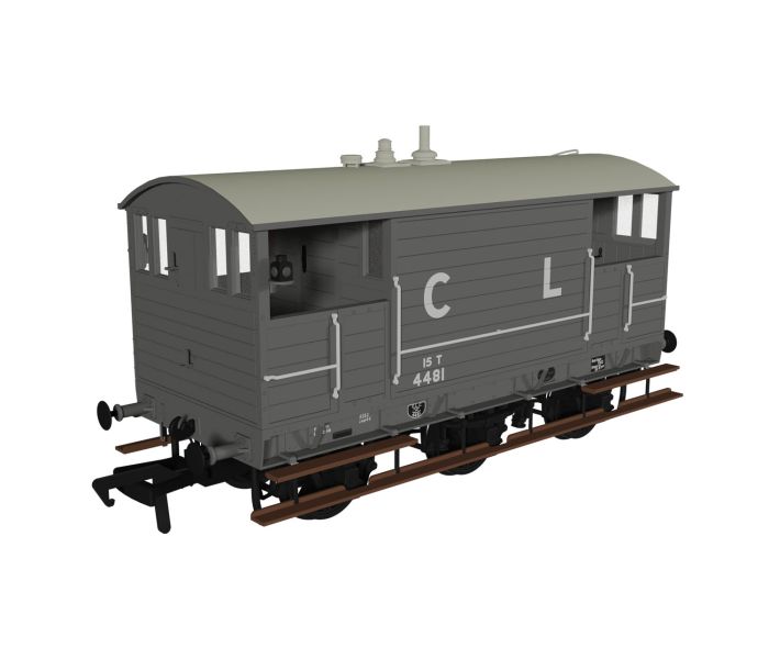 15t 6 Wheel Brake Van CLC Late Grey 4481