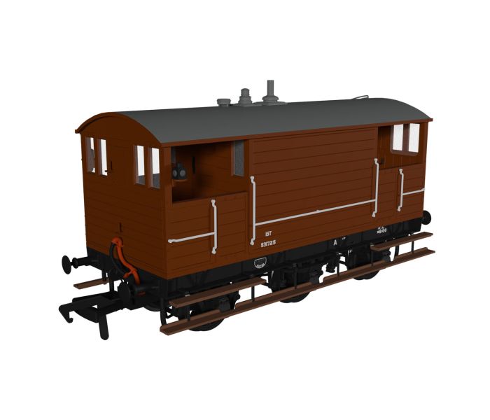 15t 6 Wheel Brake Van BR Bauxite 531725