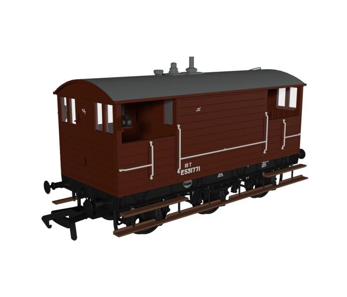 15t 6 Wheel Brake Van BR (LNER) Freight Oxide E531771