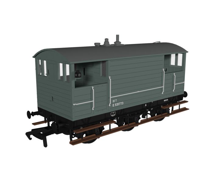 15t 6 Wheel Brake Van BR Grey E531773