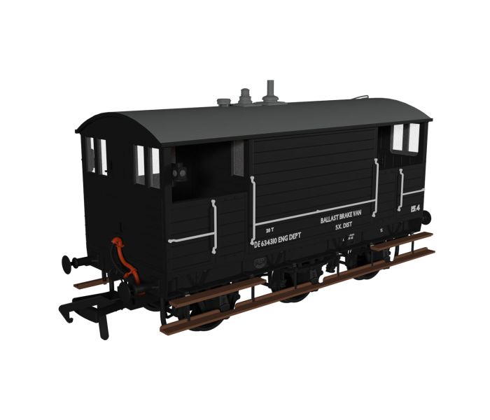 15t 6 Wheel Brake Van BR Bauxite DE634310