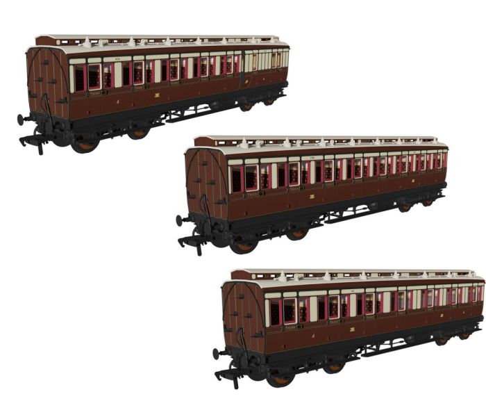 Evolution Non Corridor Coach Set (3) GWR Pre 1904