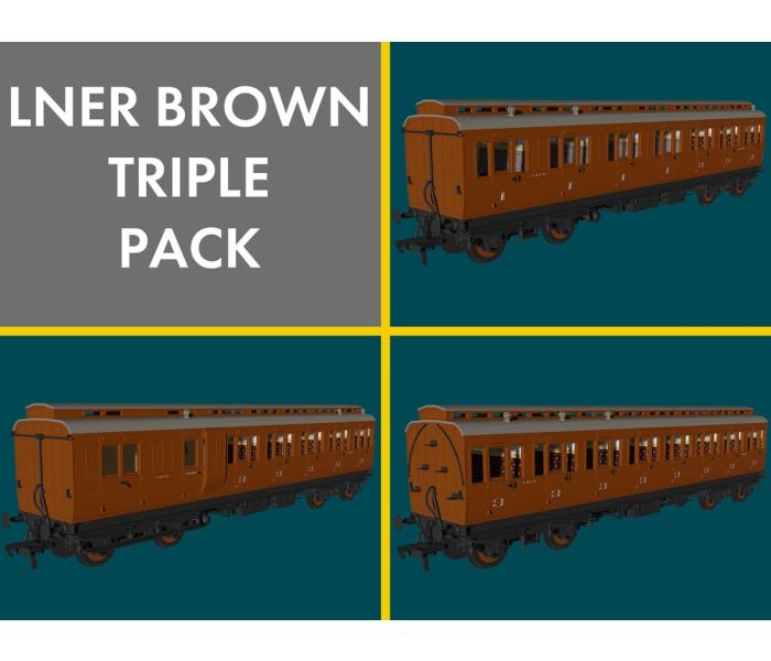 Evolution Non Corridor Coach Set (3) LNER