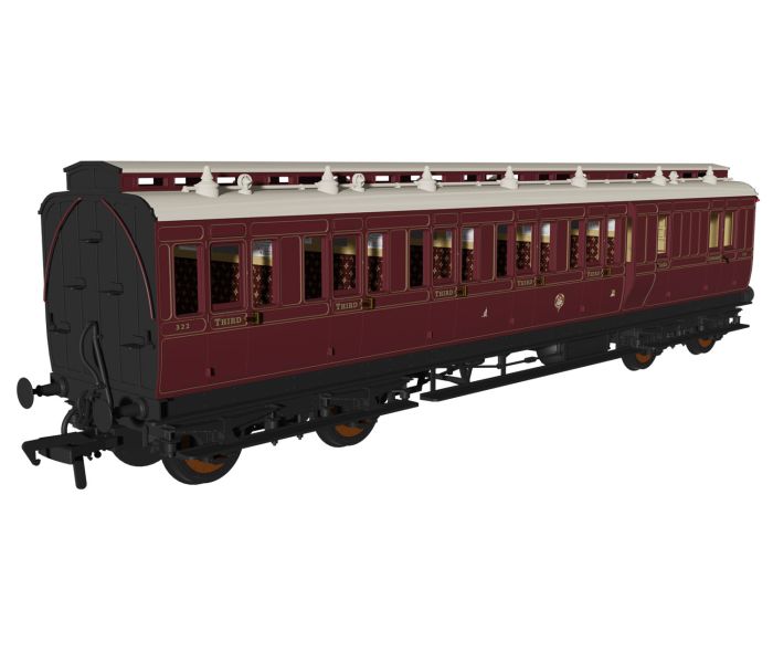 Evolution Non-Corridor Brake 3rd 322 GWR Lined Crimson Lke