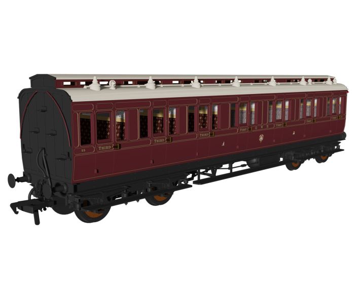 Evolution Non-Corridor Composite 55 GWR Lined Crimson Lake