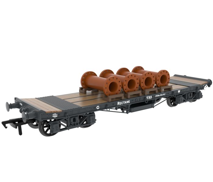 35t Rectank Wagon GWR Grey (Pipe Load) 17313