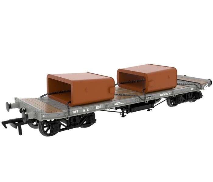 35t Rectank Wagon LNER Post 1936 Grey (Mould Load) 12811