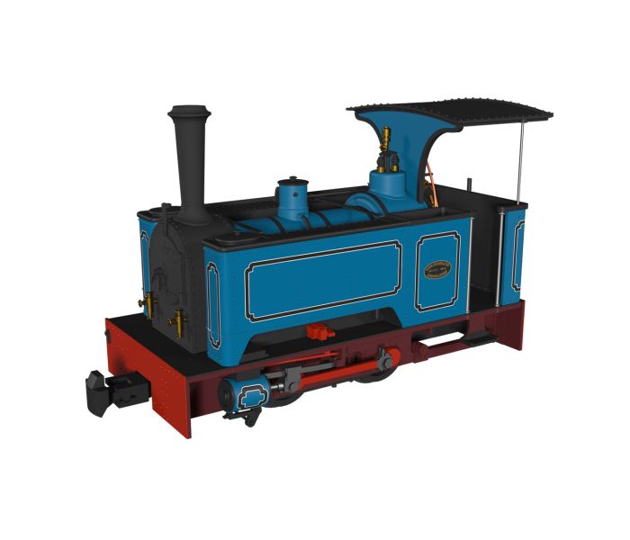 Sirdar 0-4-0 Long Tank Lined Blue (DCC-Fitted)