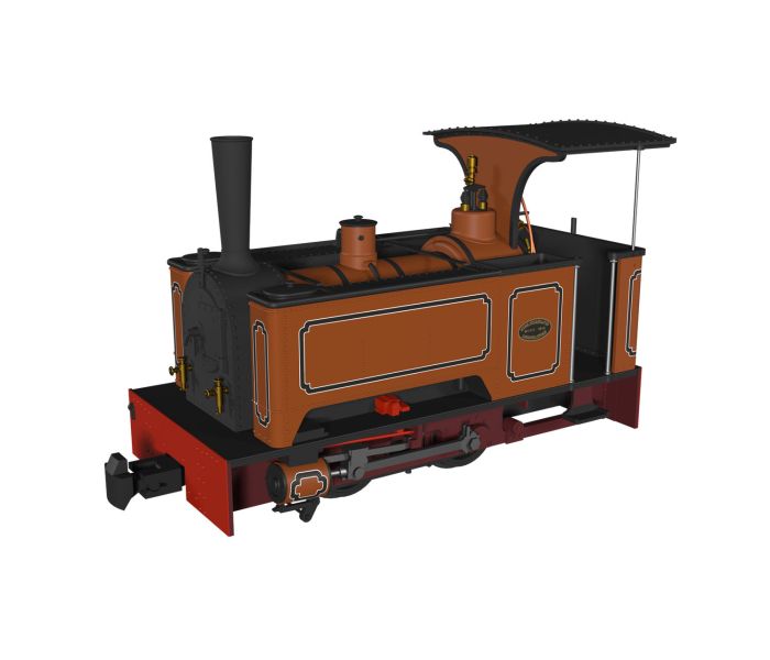 Sirdar 0-4-0 Long Tank Lined Burnt Orange (DCC-Fitted)