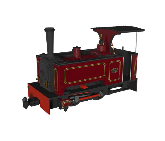 Sirdar 0-4-0 Long Tank Lined Maroon (DCC-Fitted)