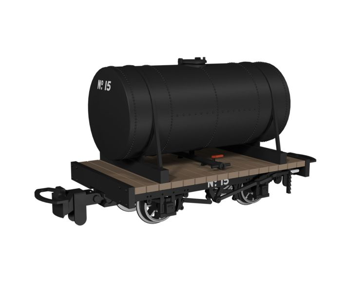 Cylindrical Tank Wagon Plain Black No.15