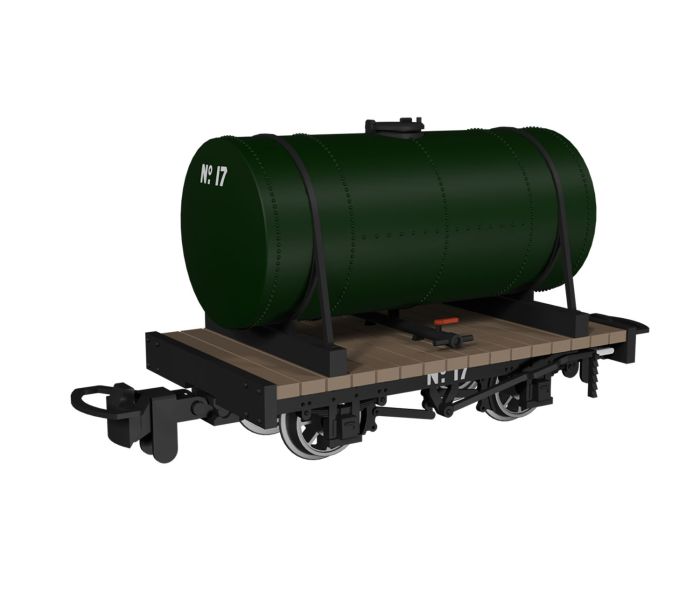 Cylindrical Tank Wagon Plain Green No.17