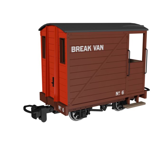 Single Veranda Brake Van Brown with Red Ends No.6