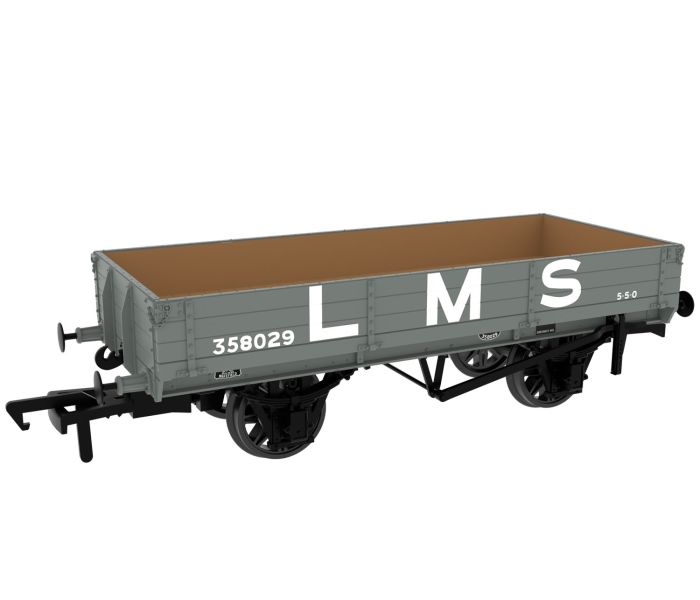 Diagram 6C 3 Plank Open Wagon LMS Grey (Pre 1936) 358029