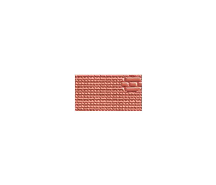 Embossed Plastikard 4mm English Brick Bond Red 300x174mm